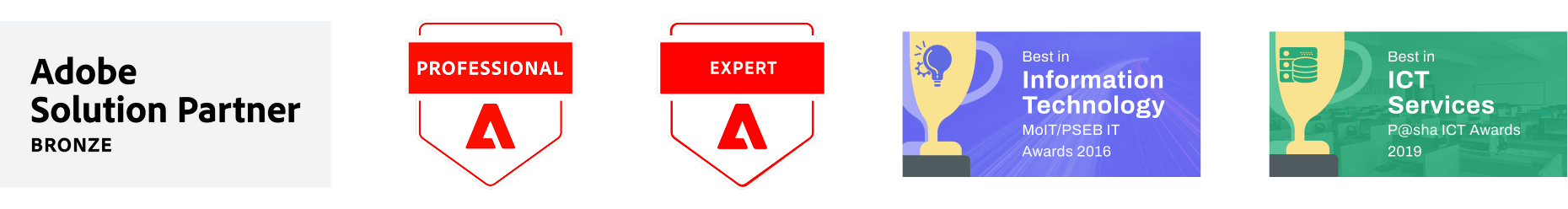 Adobe Partner and Industry Awards Logos